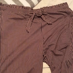 Tie front ponte pants